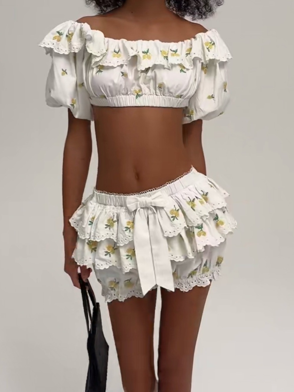 For love and lemons Lemons Spritz Crop Top and Bloom set